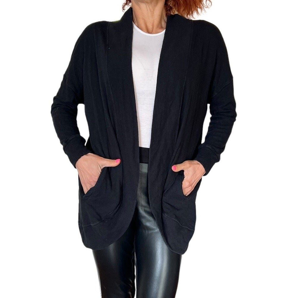 ZARA TRAFALUC WOMEN'S OPEN CARDIGAN SWEATER SOFT COMFY COTTON POCKETS 5584/073 S